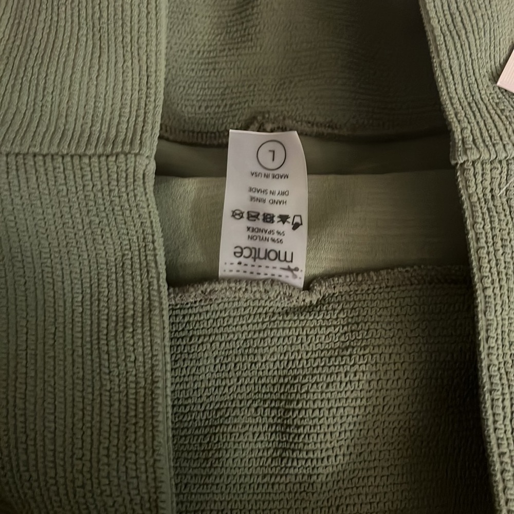 Olive Micro Scrunch Wide Leg Pant NWT - Picture 8 of 9